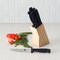 Home Basics 6 Piece Stainless Steel Steak Knife Set with All Natural Wood Display Block